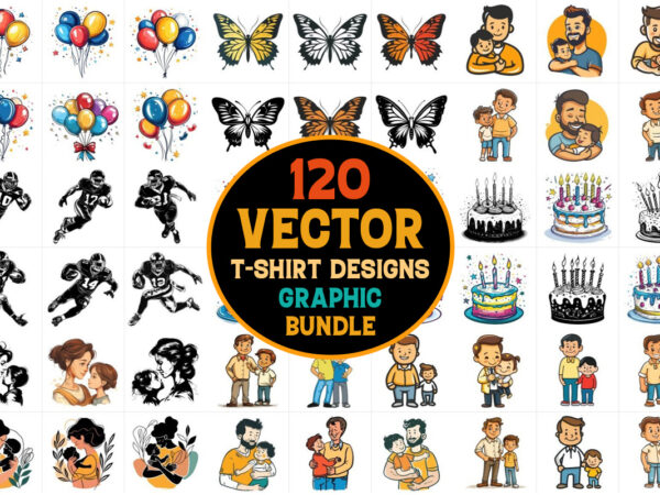 T-shirt design vector graphic bundle