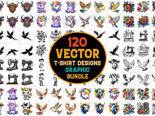 T-shirt design vector graphic bundle