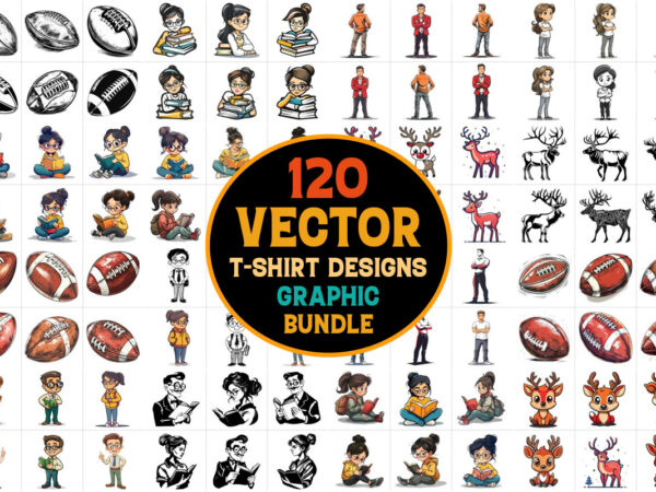 T-shirt design vector graphic bundle