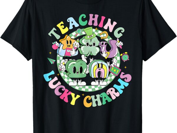 Teaching lucky charms retro teacher st patricks day t-shirt