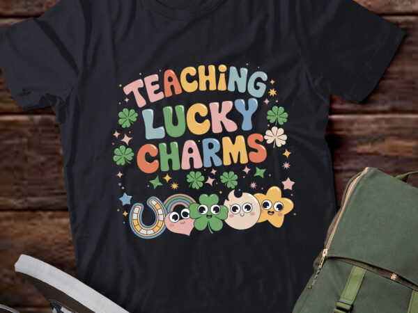 Teaching lucky charms retro teacher st patricks day pa81 t shirt designs for sale