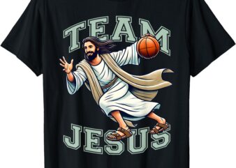 Team Jesus Basketball Tee Christ Playing Basketball Sport T-Shirt