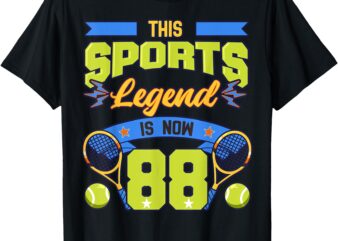 Tennis 88 birthday party sports legend player deuce love t-shirt