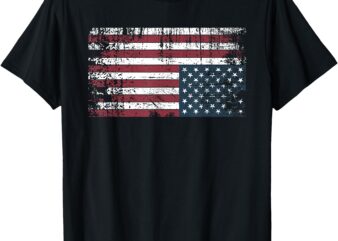 Upside down American flag, vintage upside down USA flag T-Shirt