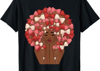 Valentine Day African American Women Coquette T-Shirt