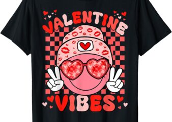 Valentine Vibes Hippie Valentines Day Shirts For Girl Womens T-Shirt