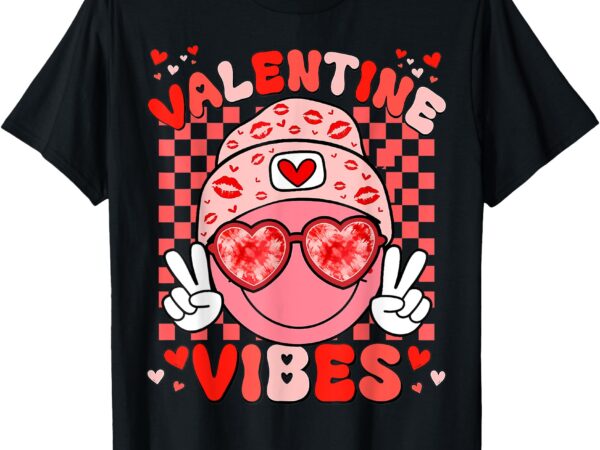 Valentine vibes hippie valentines day shirts for girl womens t-shirt