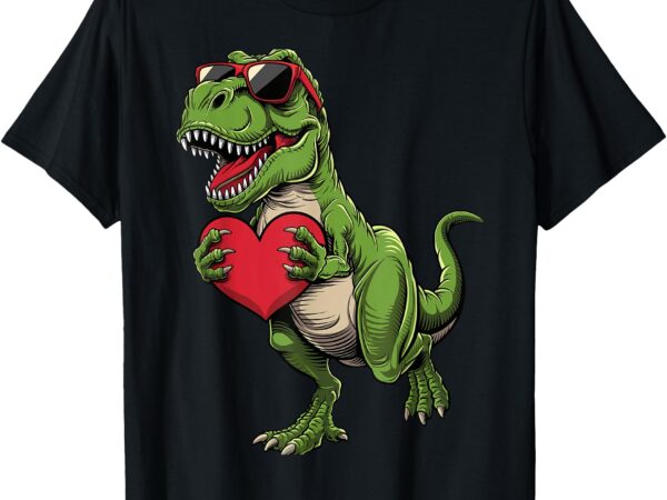 Valentines day cute dinosaur t rex toddler boys valentine t-shirt