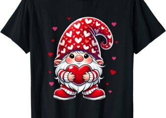 Valentine’s Day Gnome Love Holding Red Heart T-Shirt