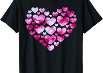 Valentines Day Heart Hearts Tie Dye Girls Women Kids Toddler T-Shirt