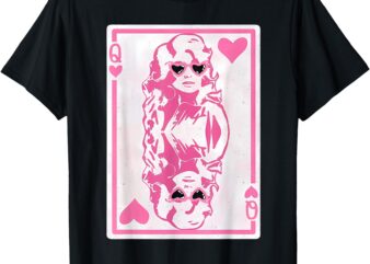 Valentine’s Day Queen of Hearts Cute Pink Dolly Valentine T-Shirt