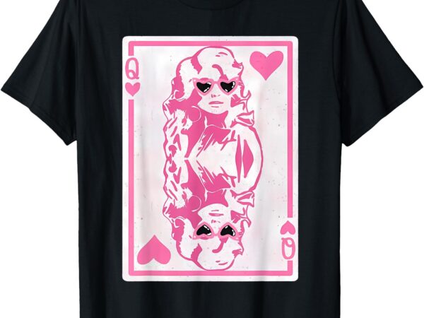 Valentine’s day queen of hearts cute pink dolly valentine t-shirt