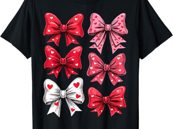 Valentine’s day heart coquette bow t-shirt