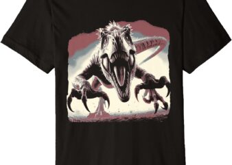 Velociraptor Dinosaur Prehistoric Predator Raptor Premium T-Shirt