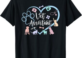 Vet Assistant Heart Veterinary Assistant Appreciation T-Shirt