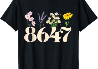 Vintage 86 47 Anti-Trump Flower President T-Shirt