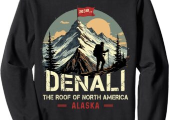 Vintage Denali National Park Alaska Mountains Hiking 20.310 Sweatshirt