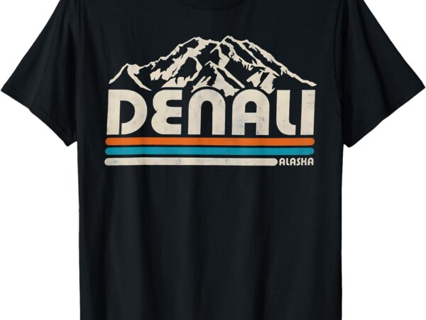 Vintage denali national park alaska mountains nature hiking t-shirt