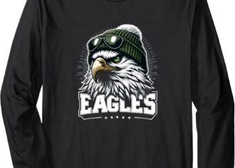 Vintage Eagles Flying Bird Inspirational Long Sleeve T-Shirt