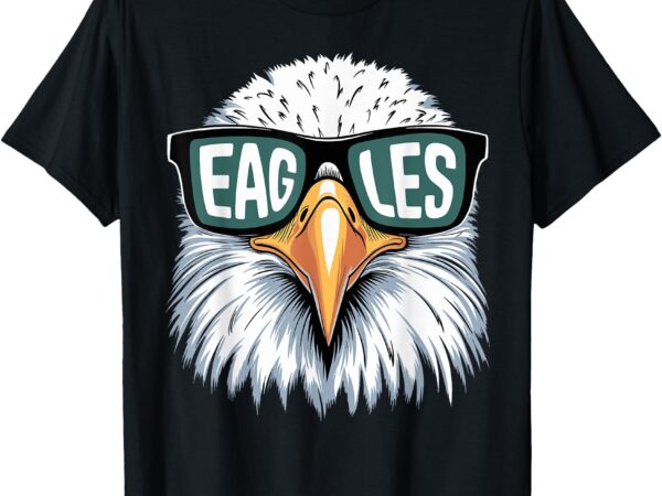 Vintage eagles with sunglasses eagles flying bird cool face t-shirt