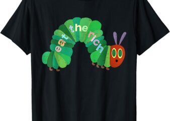 Vintage Eat The Rich Hungry Cute Caterpillar Worm T-Shirt