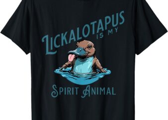 Vintage Funny Lickalottapus Is My Spirit Animal Lovers Meme T-Shirt