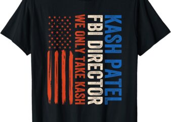 Vintage Kash Patel FBI Director American Flag T-Shirt