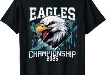 Vintage PE Conference Championship 2025 Celebrated Eagles T-Shirt