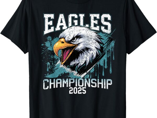 Vintage pe conference championship 2025 celebrated eagles t-shirt