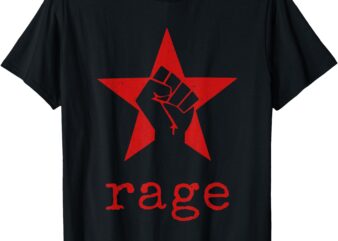 Vintage RATM Rage Against The Star Fist Machine Classic Rock T-Shirt