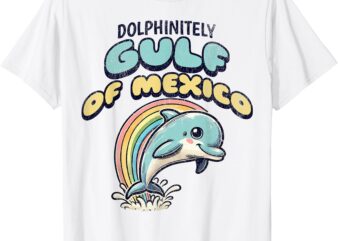 Vintage Retro Gulf Of Mexico Funny Dolphin T-Shirt