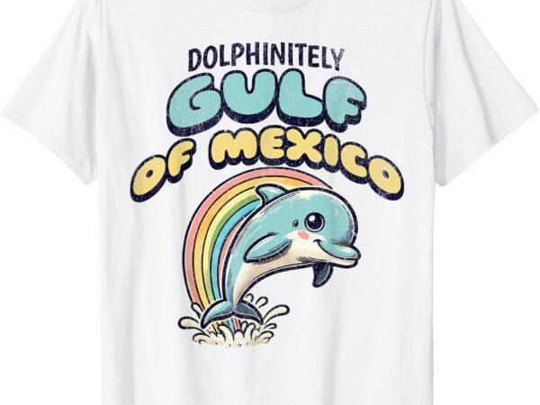 Vintage retro gulf of mexico funny dolphin t-shirt