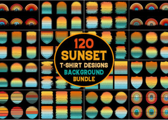 Vintage Sunset Grunge Background Bundle