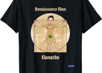 Vitruvian Man Renaissance Man Elonardo T-Shirt