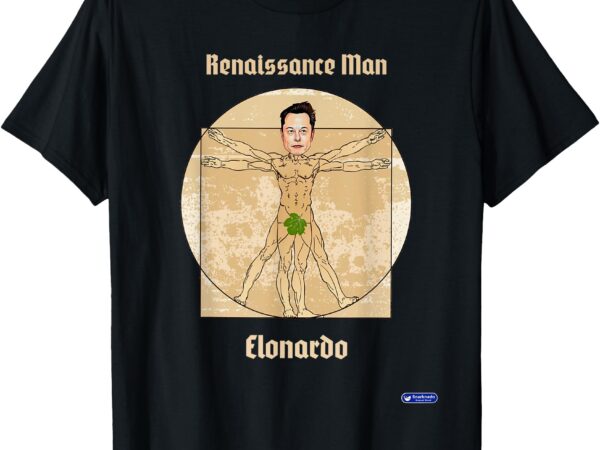 Vitruvian man renaissance man elonardo t-shirt