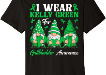 We Wear Kelly Green For Gallbladder Awareness Gnome Lover Premium T-Shirt