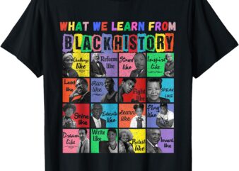 What We Learn From Black History Matching Men Women T-Shirt