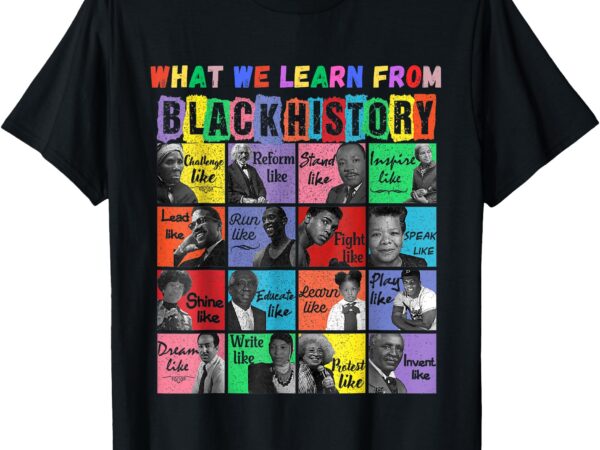 What we learn from black history matching men women t-shirt