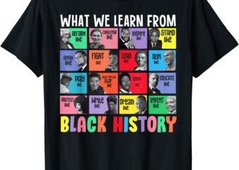 What We Learn From Black History Melanin Educated Leaders T-Shirt