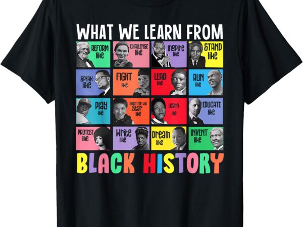 What we learn from black history melanin educated leaders t-shirt