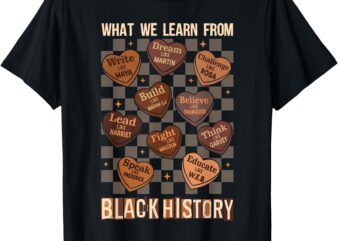 What we learn From Black History Month Shirts Men Women Kids T-Shirt