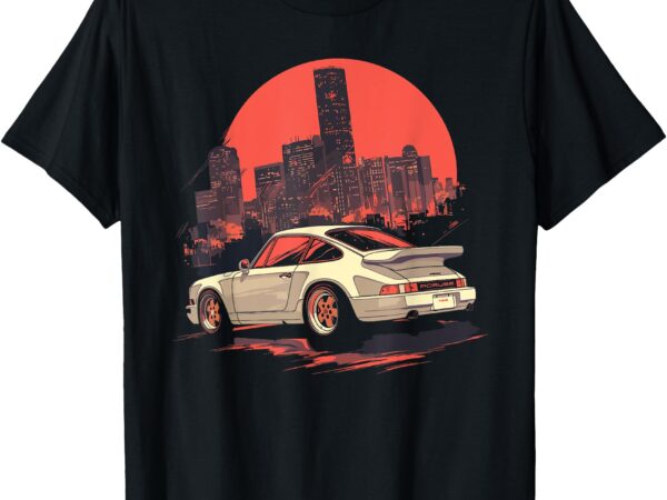 White 911 supercar exotic sports car concept guys graphic t-shirt