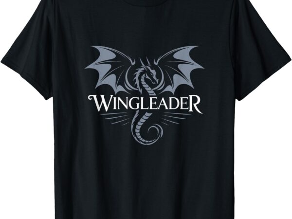 Wingleader fantasy storm dragonrider dragon t-shirt