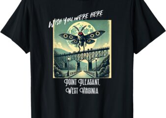 Wish You Were Here – Mothman Graphic Tee T-Shirt