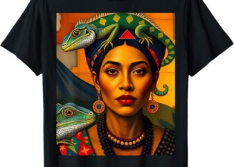 Woman with Iguanas El Salvador Culture T-Shirt