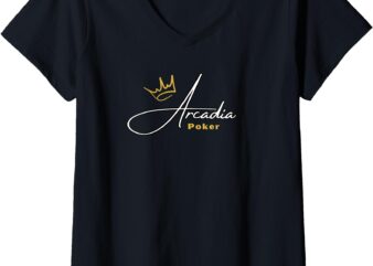 Womens Arcadia Poker Loyalty V-Neck T-Shirt