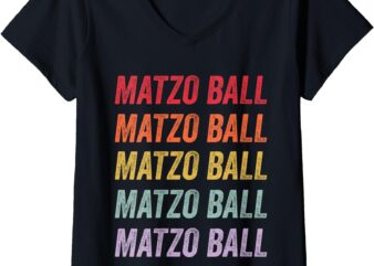 Womens Matzo Ball V-Neck T-Shirt