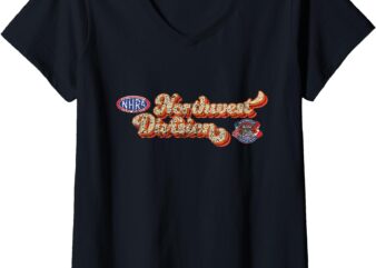 Womens NHRA Northwest Division vintage V-Neck T-Shirt