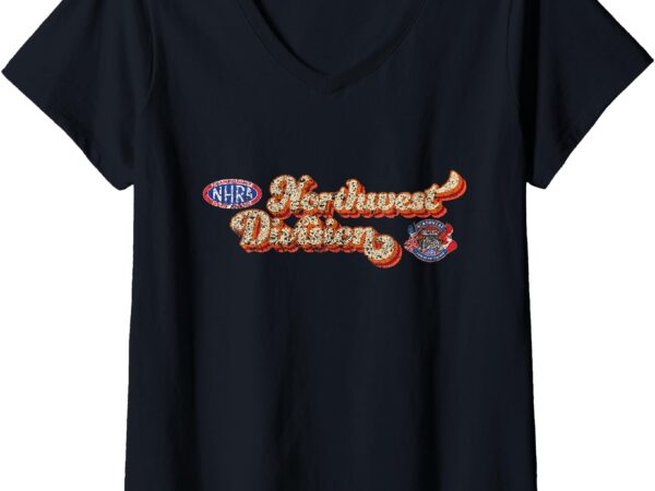 Womens nhra northwest division vintage v-neck t-shirt