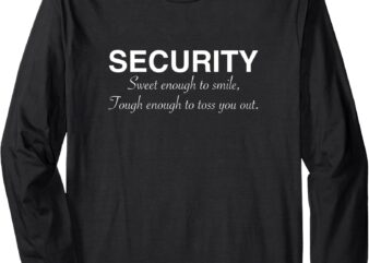 Women’s Security Bouncer Event Staff Shirt Long Sleeve T-Shirt